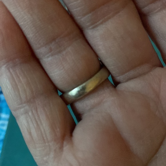 925 Sterling Silver ring in browns& golds Crossover Style inlaid vintage - Picture 4 of 6